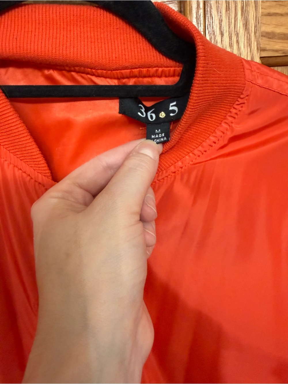 36 Point 5 Orange Bomber Jacket - Picture 5 of 8